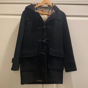 Burberry Toggle Wool Peacoat with hood